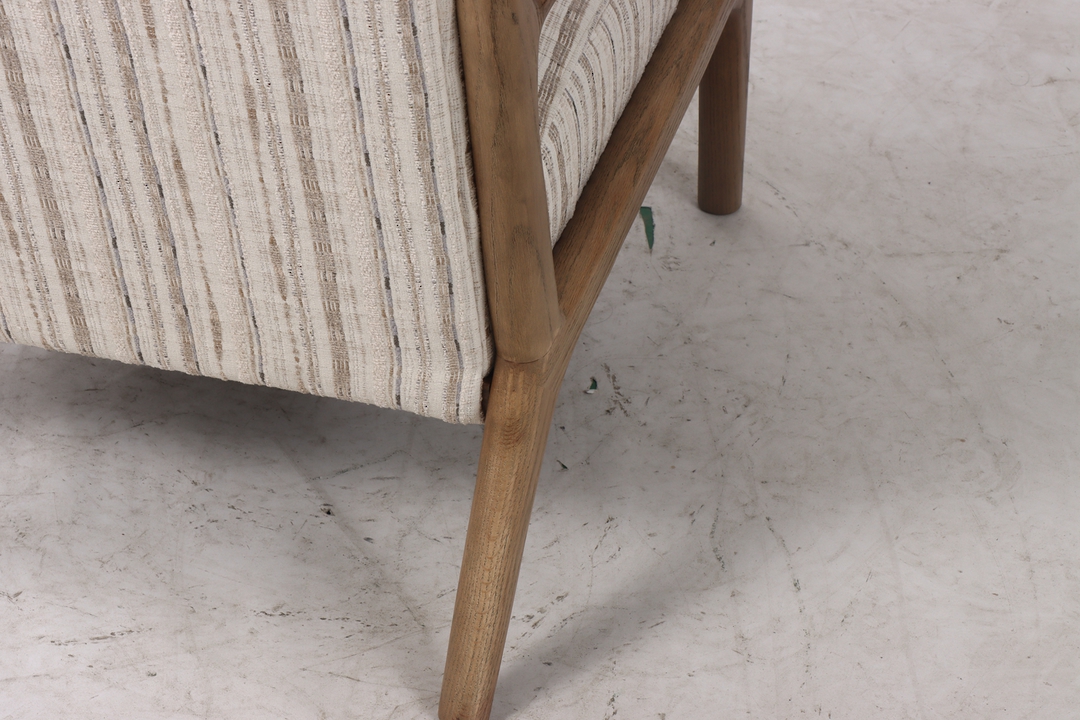 LUCA OCCASIONAL CHAIR - COASTAL STRIPE / HISTORY OAK image 5